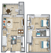 2 Bed 1.5 Bath | Townhome Gold